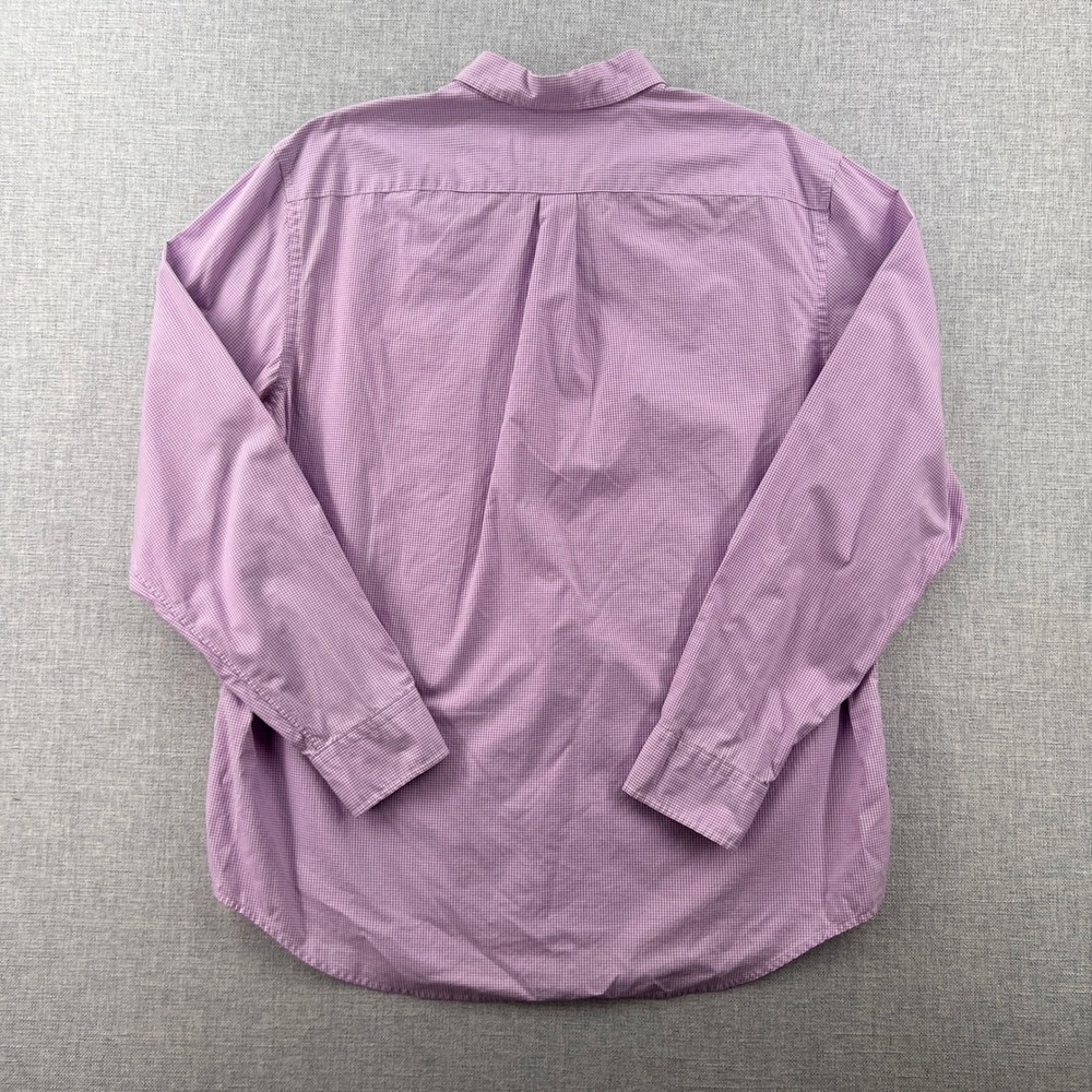 Vineyard Vines Men Large Classic Fit Tucker Shirt Purple Gingham Long Sleeve Ivy - Picture 4 of 10